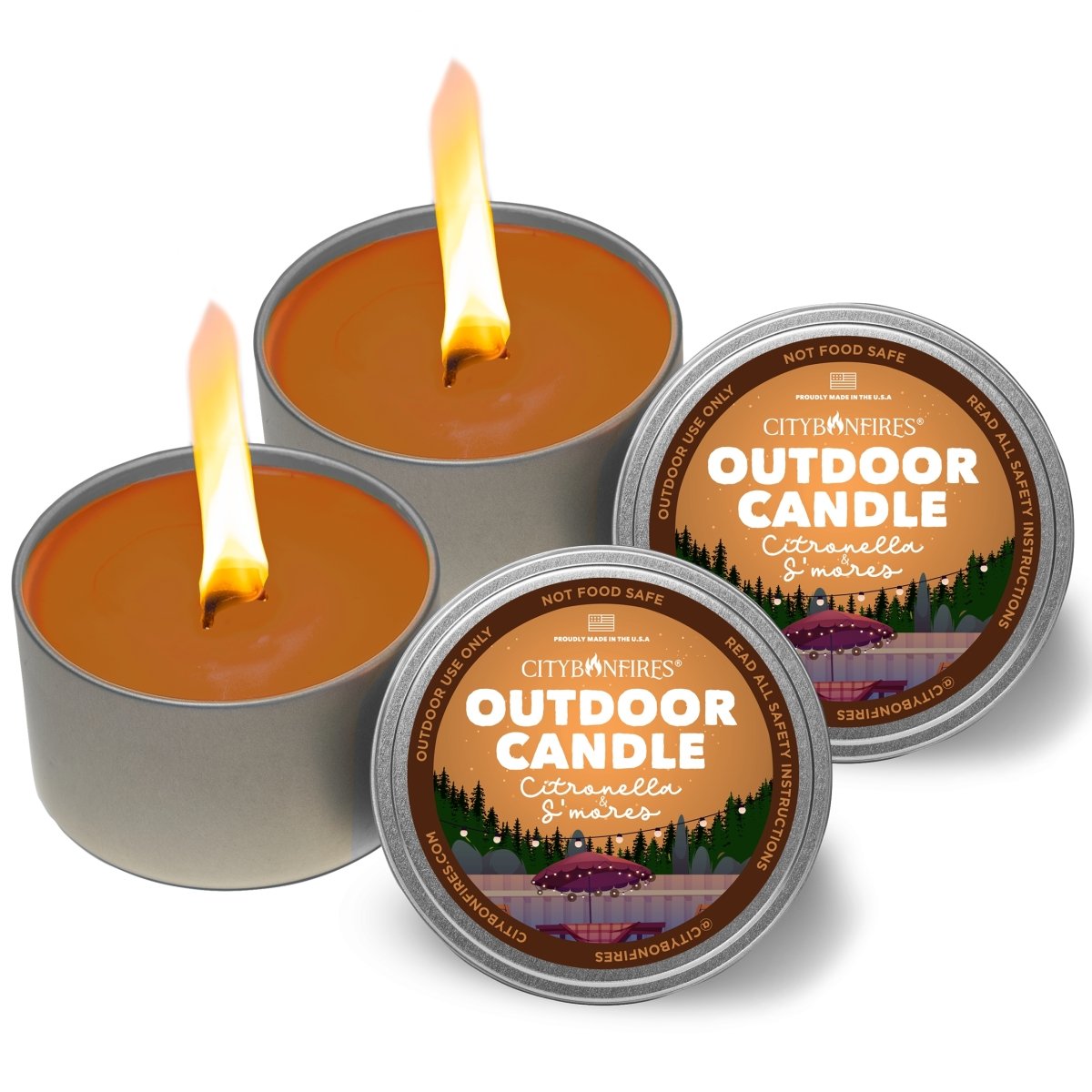 Citronella S'mores Scent Outdoor Candle City Bonfires