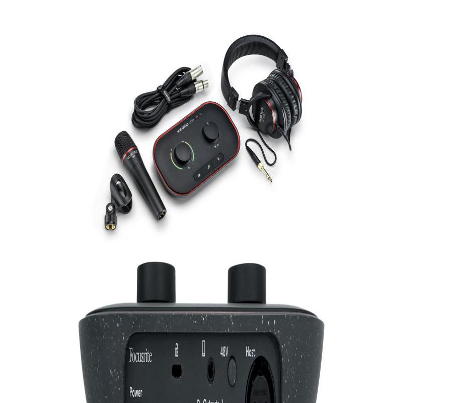 Focusrite Vocaster One Studio USB-C Podcasting Audio Interface Bundle