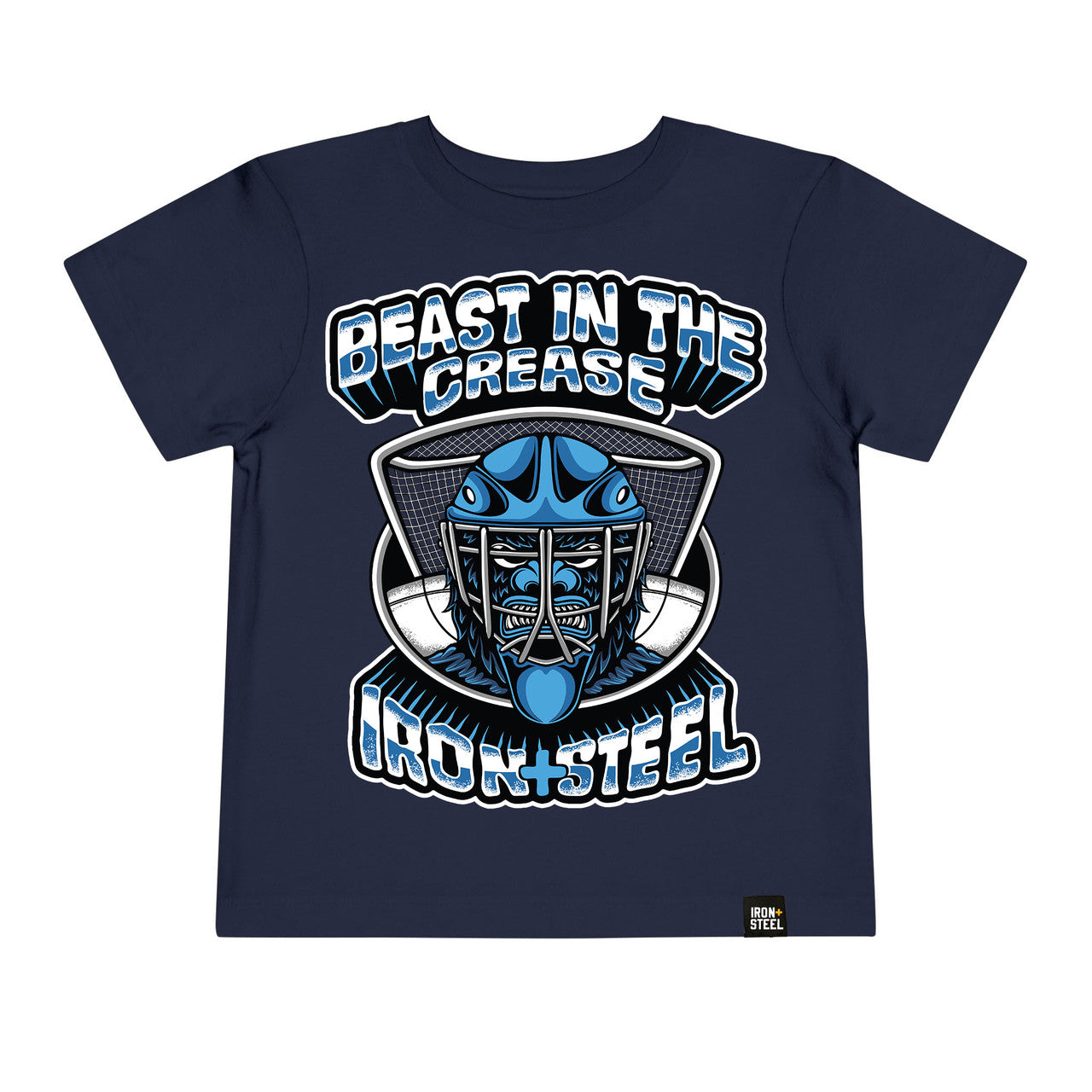 Beast in the Crease Toddler Tee Cotton Kids Goalie Shirt