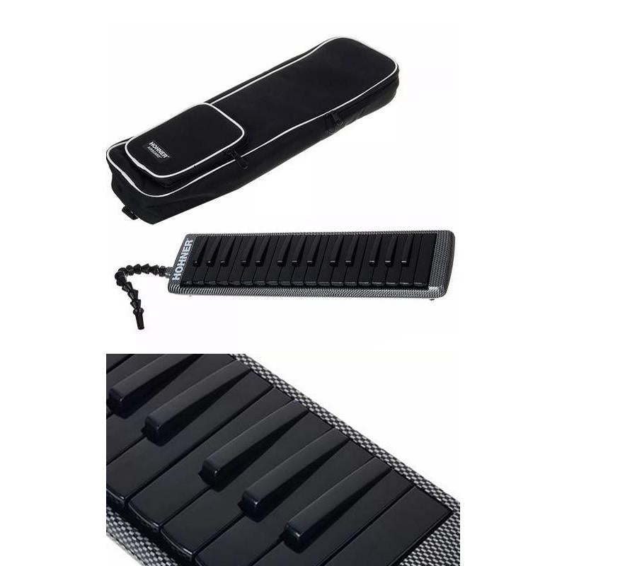 Hohner Airboard Carbon Print 32 Key Melodica Black Keys with Case