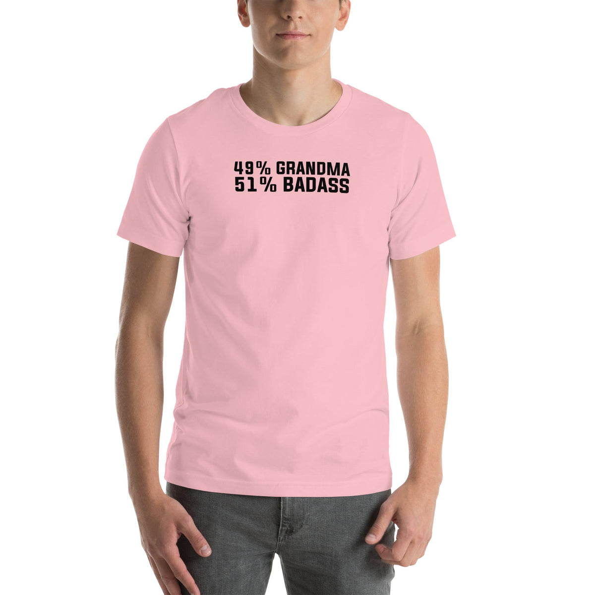 49% Grandma 51% Badass Soft Cotton Tee Peachy Sunday