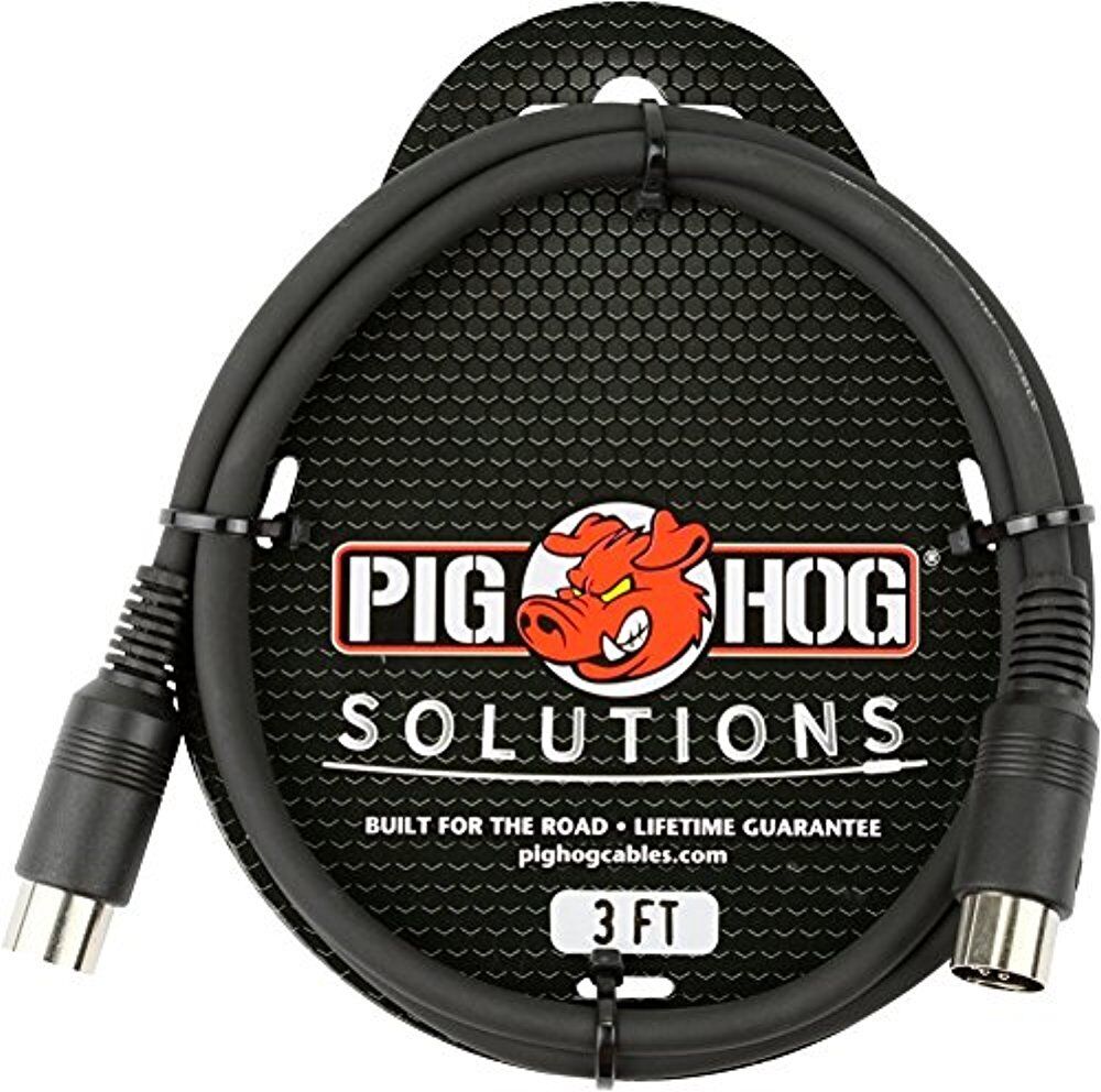 Pig Hog 3FT MIDI Cable Heavy Duty MIDI Cable Pig Hog