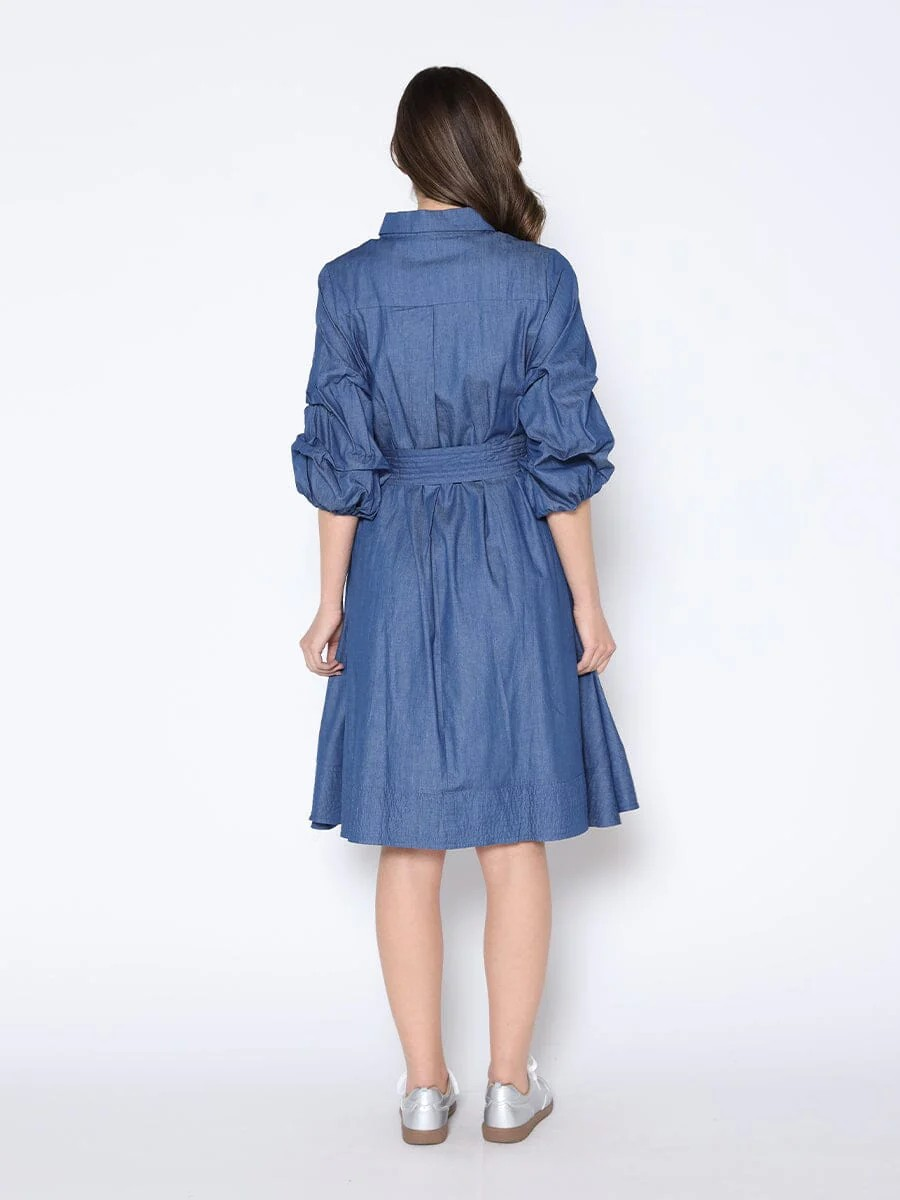 Cotton Denim Dress Classic Durable Fabric Gracia