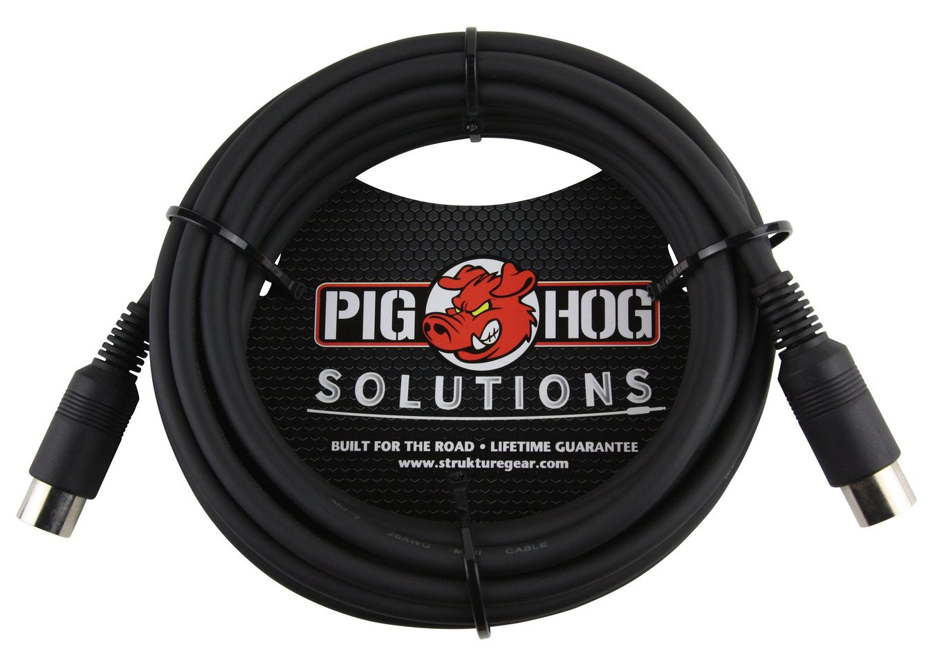 15ft MIDI Cable Black Instrument Interface Pig Hog Solutions