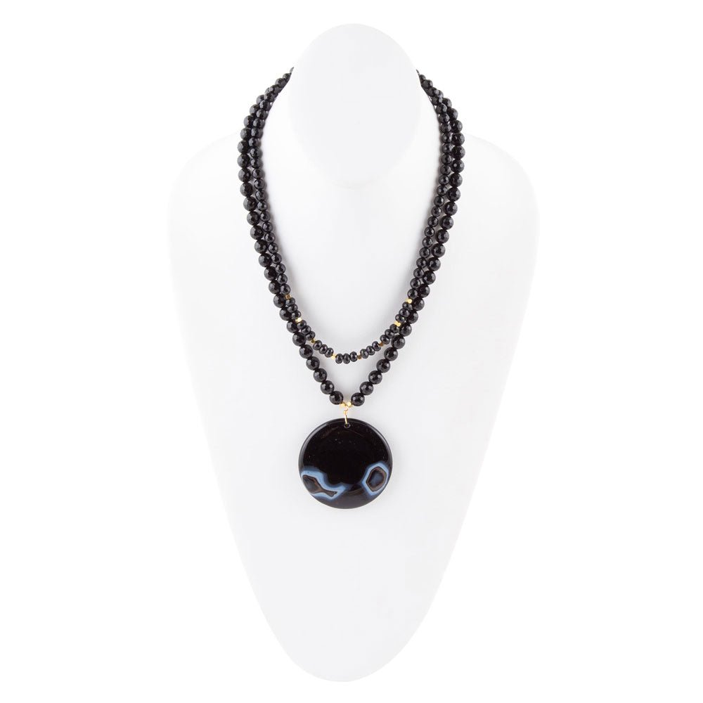 Xavier Black Onyx Pendant Necklace