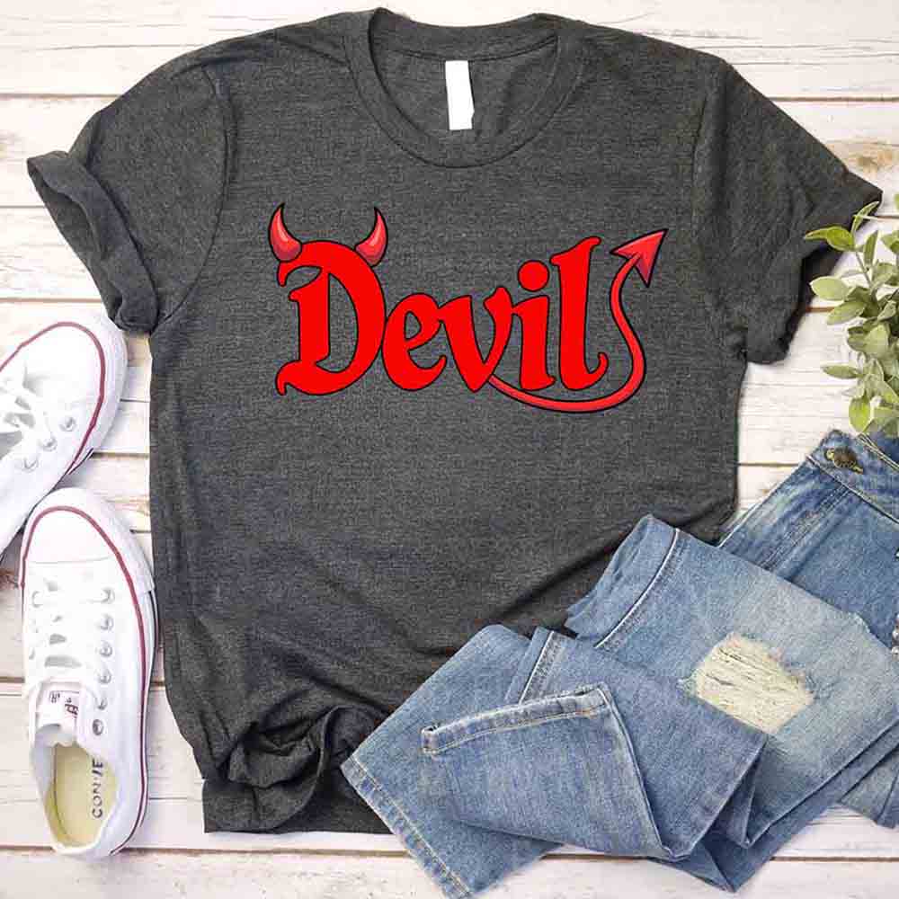 I Put the D in Devil Funny Matching Halloween T-Shirts For Couples