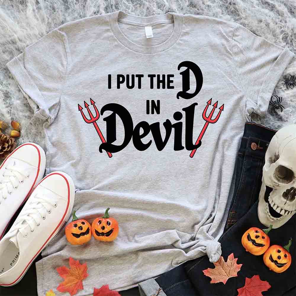 I Put the D in Devil Funny Matching Halloween T-Shirts For Couples