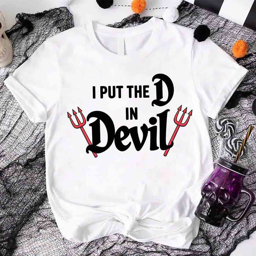 I Put the D in Devil Funny Matching Halloween T-Shirts For Couples