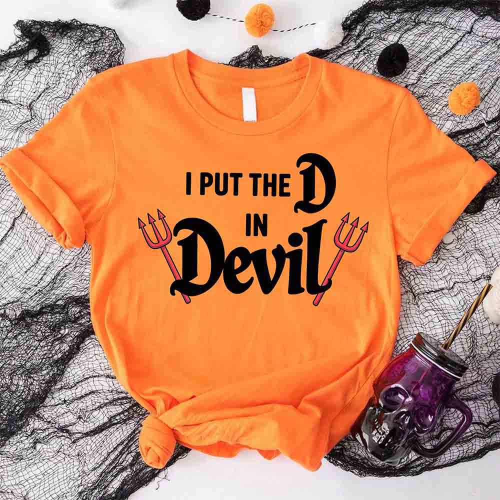 I Put the D in Devil Funny Matching Halloween T-Shirts For Couples