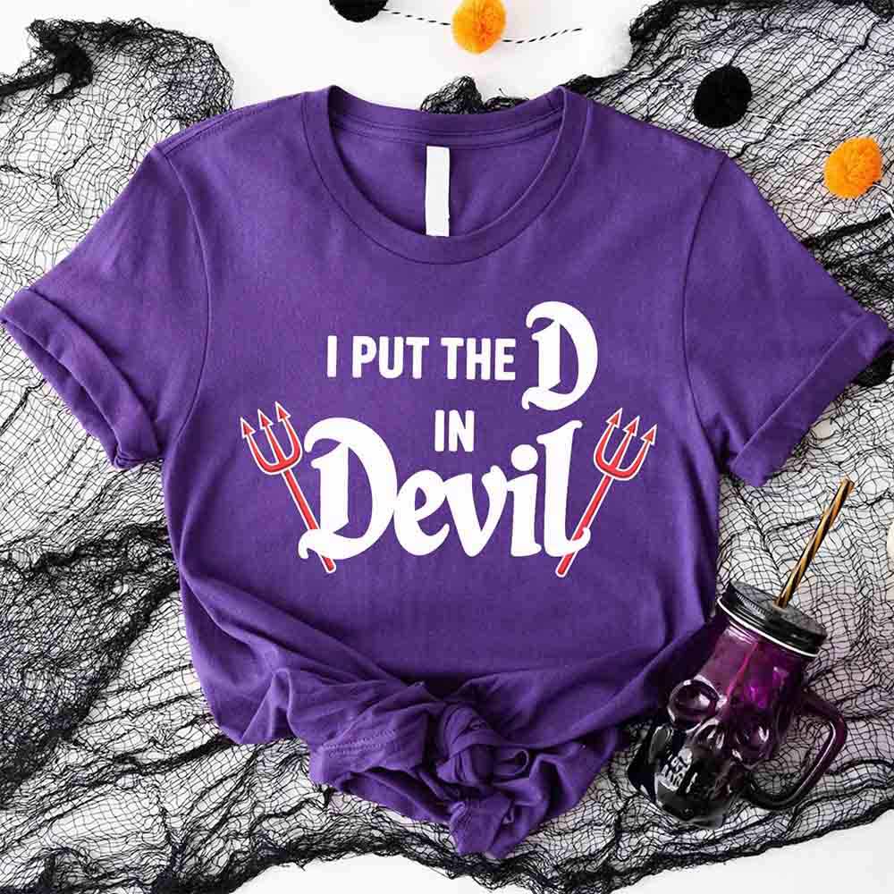 I Put the D in Devil Funny Matching Halloween T-Shirts For Couples