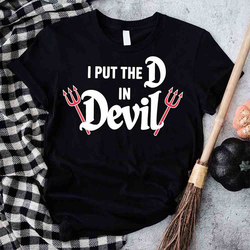 I Put the D in Devil Funny Matching Halloween T-Shirts For Couples