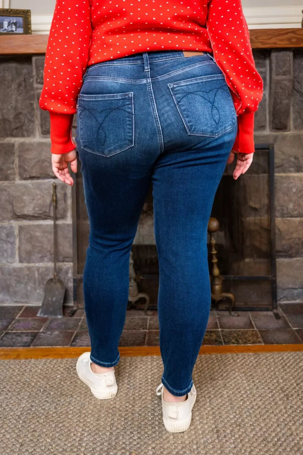 Washed Thermal Skinny Jeans Plus Size Full Size Judy Blue