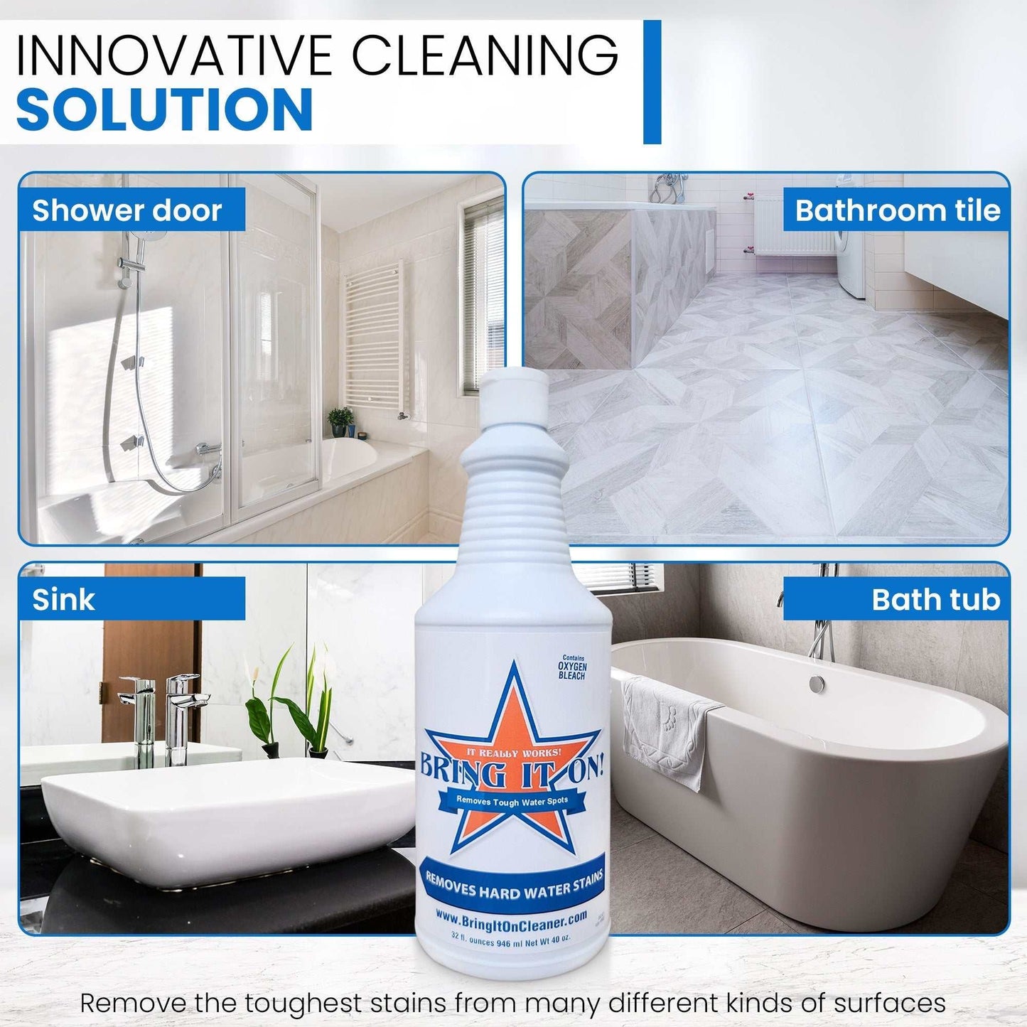 Hard Water Stain Remover and Protect Shield Cleaning Solution Bring It On Cleaner