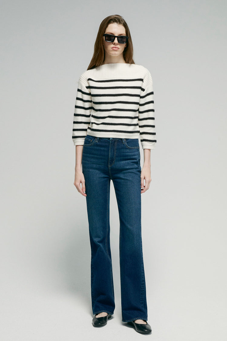 Barbara High Rise Bootcut Jeans Stretch Denim HJ004