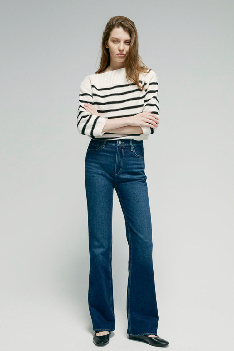 High Rise Bootcut Jeans Barbara HJ004
