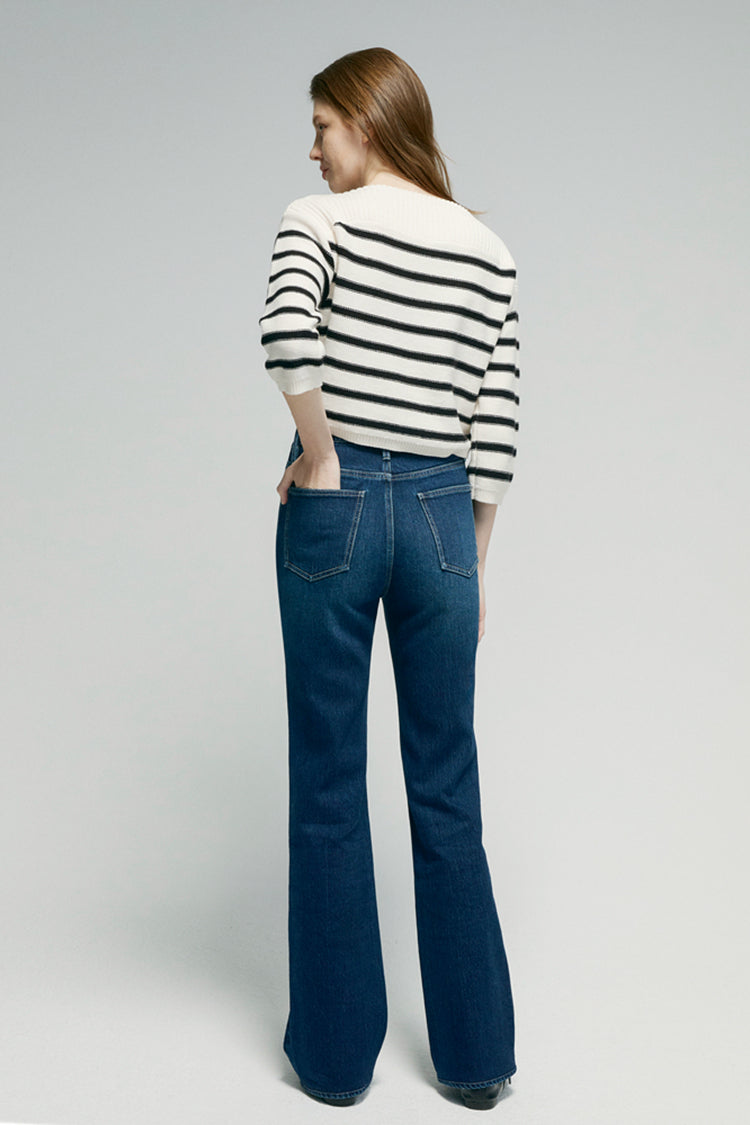 High Rise Bootcut Jeans Barbara HJ004