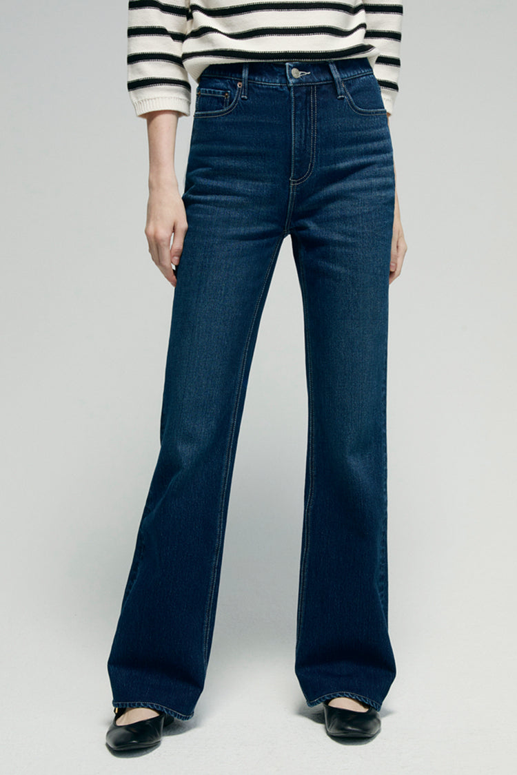 Barbara High Rise Bootcut Jeans Stretch Denim HJ004