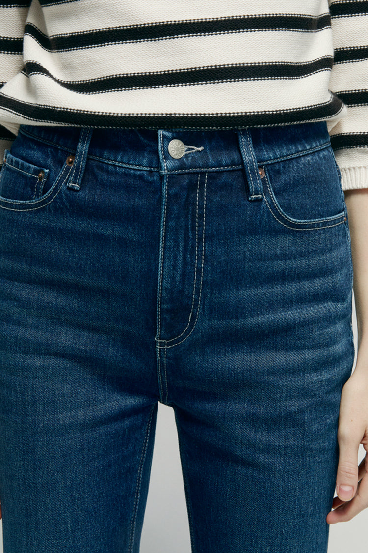 Barbara High Rise Bootcut Jeans Stretch Denim HJ004
