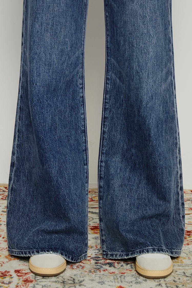 Melissa Slouch Boot High-Rise Wide-Leg Denim Jeans