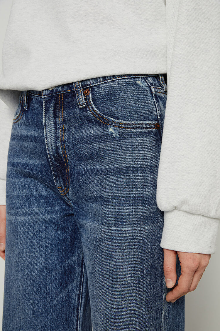 Melissa Slouch Boot High-Rise Wide-Leg Denim Jeans