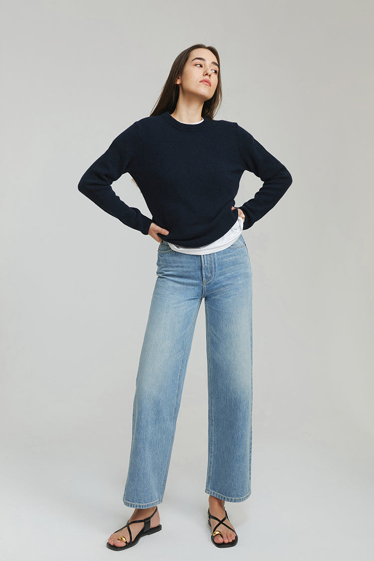 Wide Crop High-rise Jeans The Cityer Denim HJ009