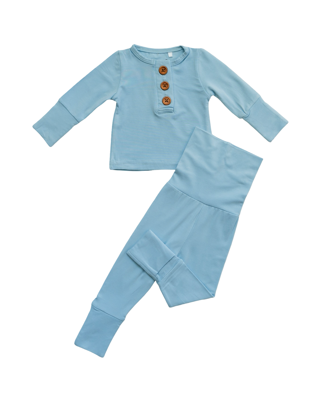Light Blue Bamboo Infant 2-Piece Set