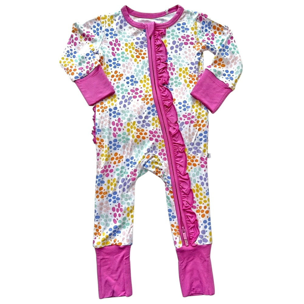 Bamboo Ruffle Convertible Footie Soft One-Piece Korrie