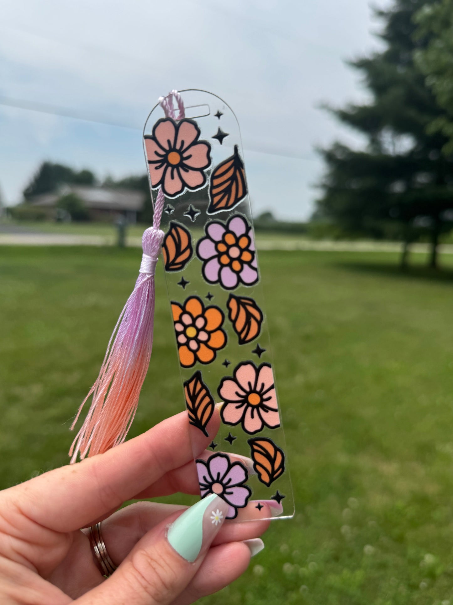 Acrylic Vibrant Bookmark Durable Bookmark Sawdust and Cedar