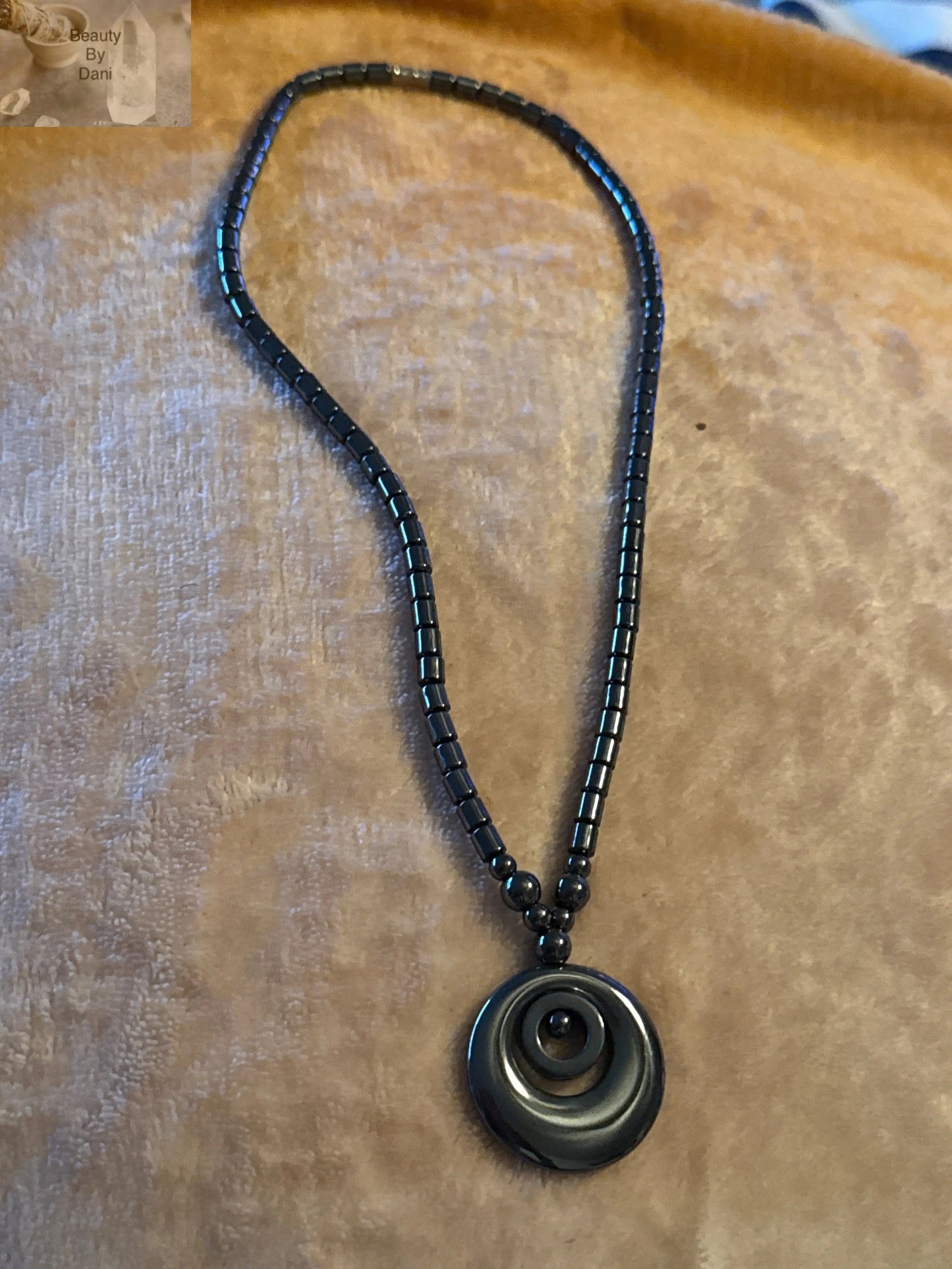 Hematite Double Circle Necklace Jewelry by Beauty by Dani