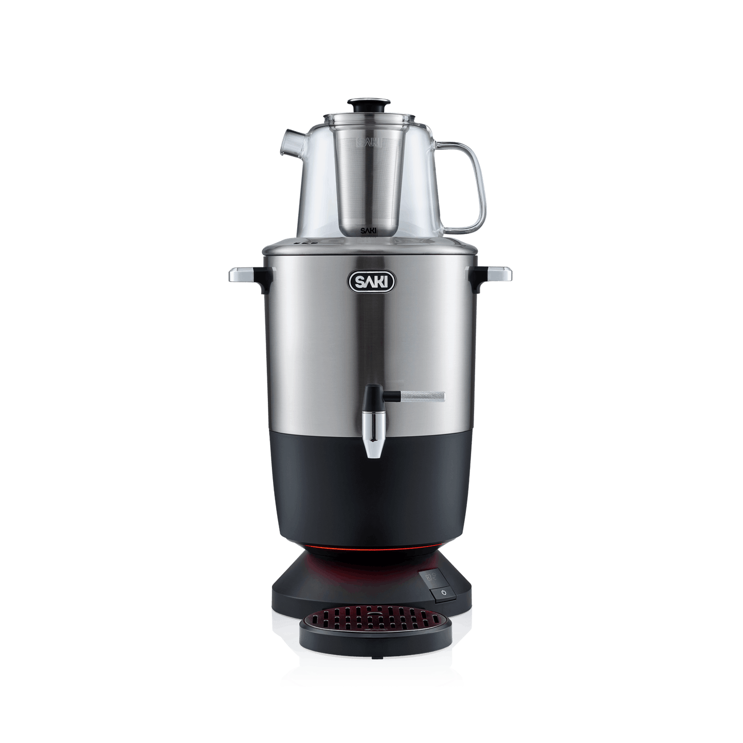 Electric 4L Capacity Samovar with Porcelain and Stainless Steel SAKI