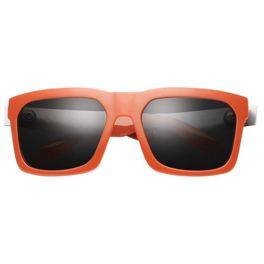 Polished Blood Orange Brushed Gunmetal Grey Lens Sunglasses GIVING