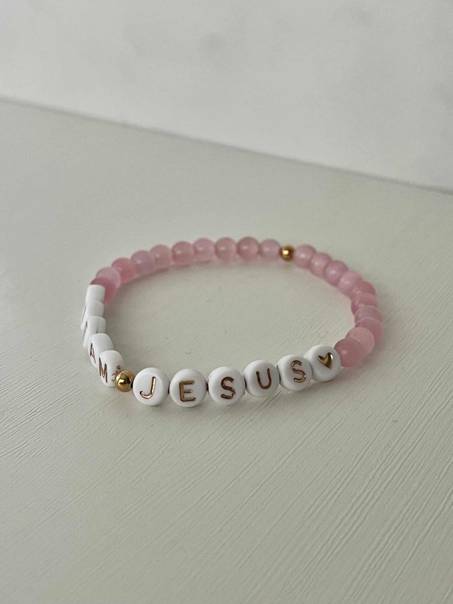 Opal Iridescent Bead Bracelet – Team Jesus Multicolor Faith Jewelry