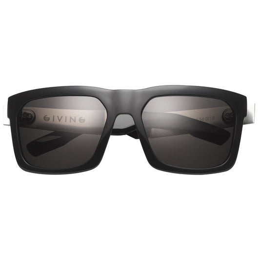 Black Brushed Aluminum Grey Polarized Lens Wayfarer Sunglasses Giving