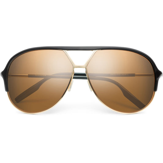 Division Polished Black-Gold/Bronze Aviator Eyewear IVI Vision