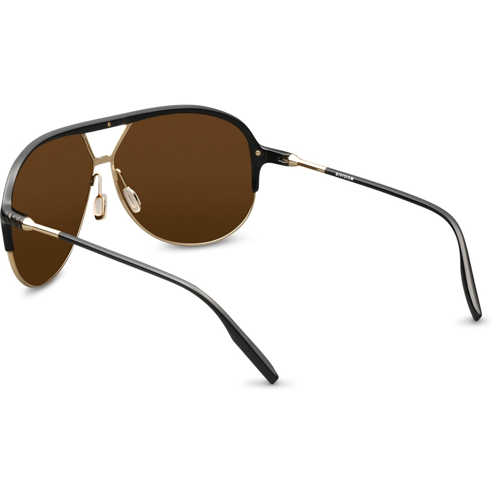 Division Polished Black-Gold/Bronze Aviator Eyewear IVI Vision