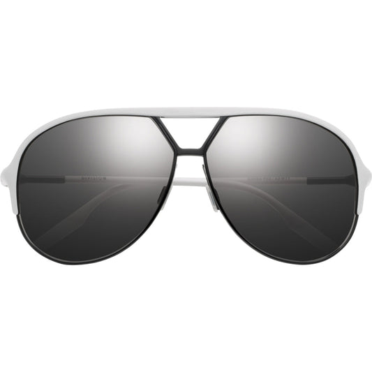Division Matte White-Black/Grey Aviator Sunglasses IVI Vision