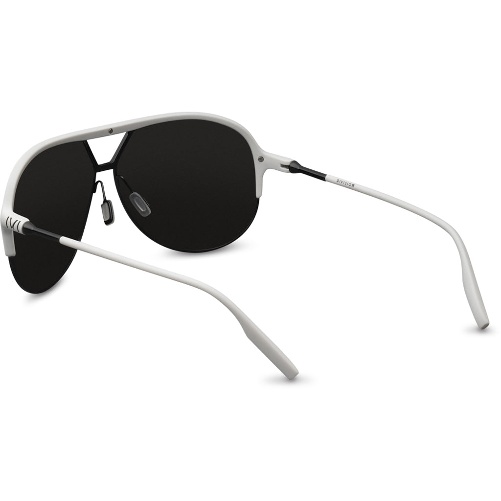 Division Matte White-Black/Grey Aviator Sunglasses IVI Vision