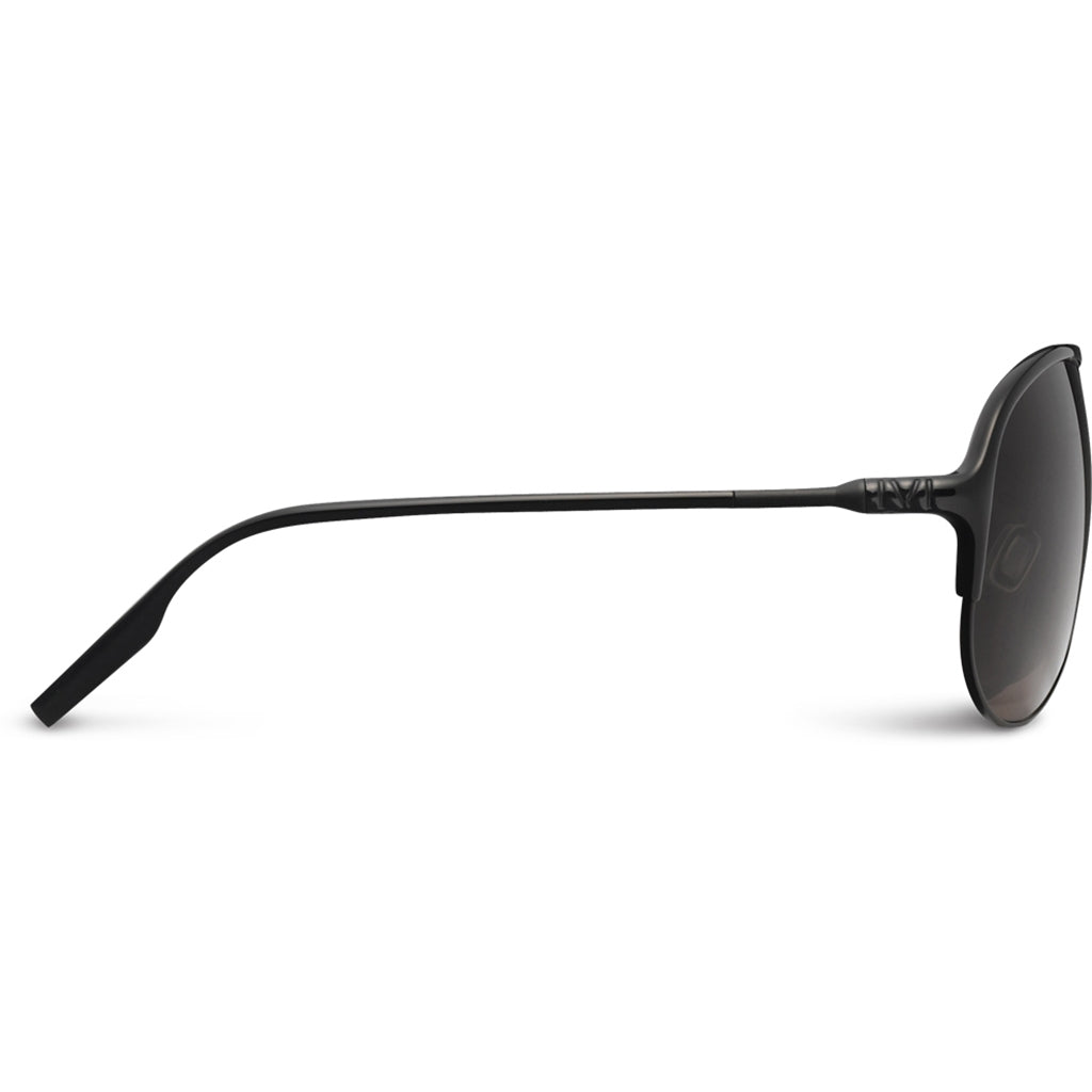 Polished Black-Matte Black Aviator Sunglasses Division