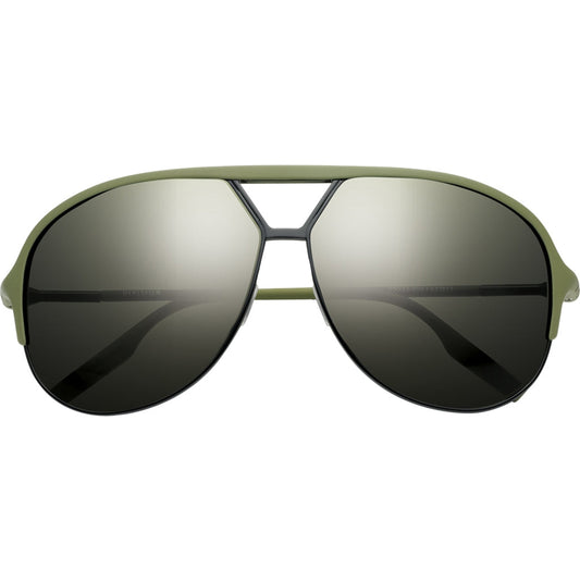 Division Matte Olive/Green Grey Aviator Sunglasses IVI Vision