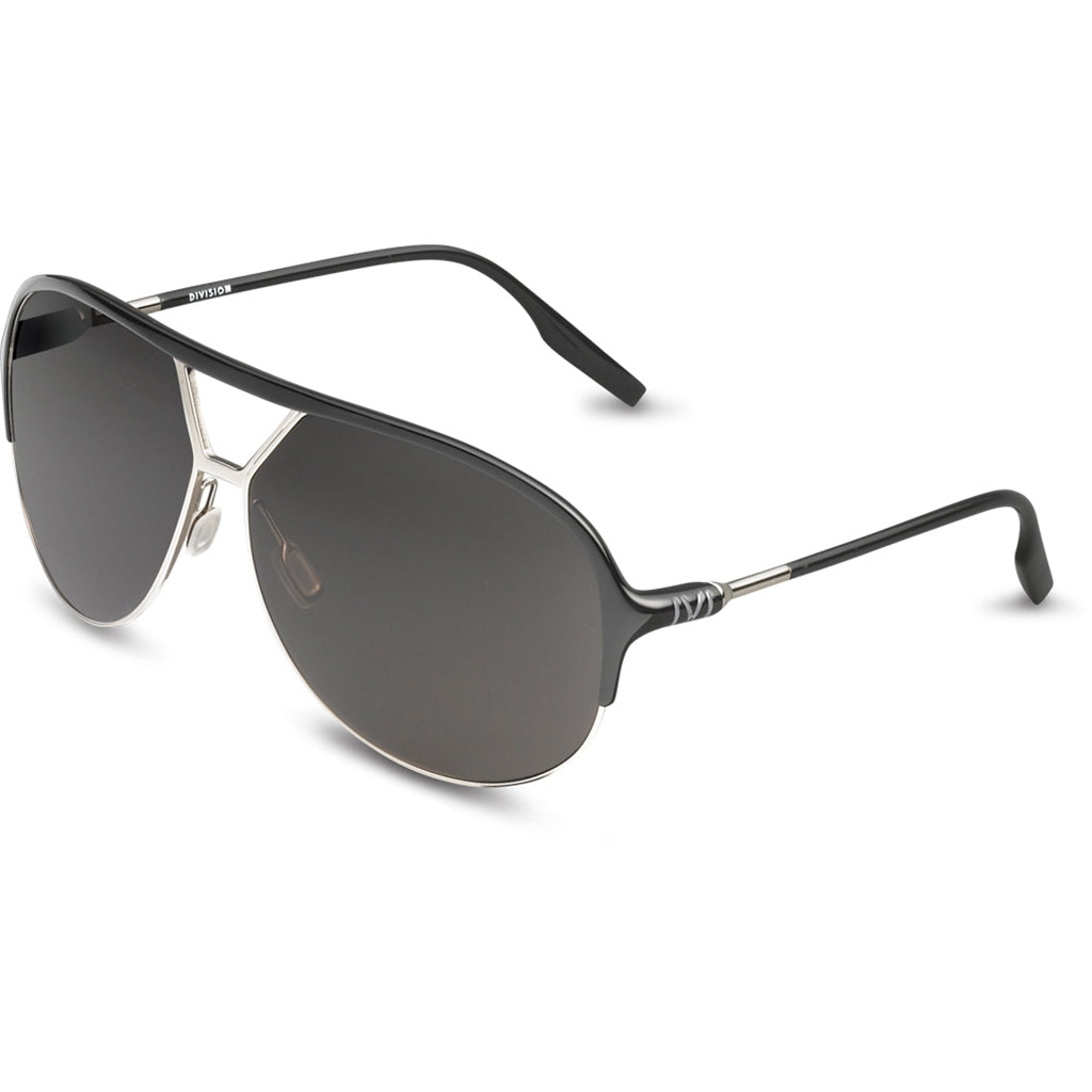 Polarized Black-Chrome/Grey Division Aviator Sunglasses IVI VISION