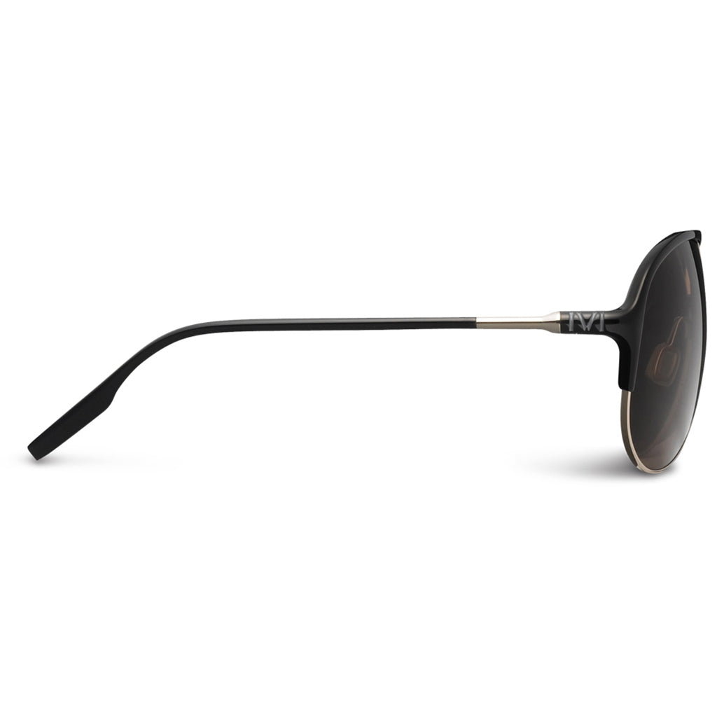 Polarized Black-Chrome/Grey Division Aviator Sunglasses IVI VISION