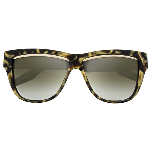 Polished Tigers Eye Brushed Gold Bronze Gradient Lens Sunglasses Dusky