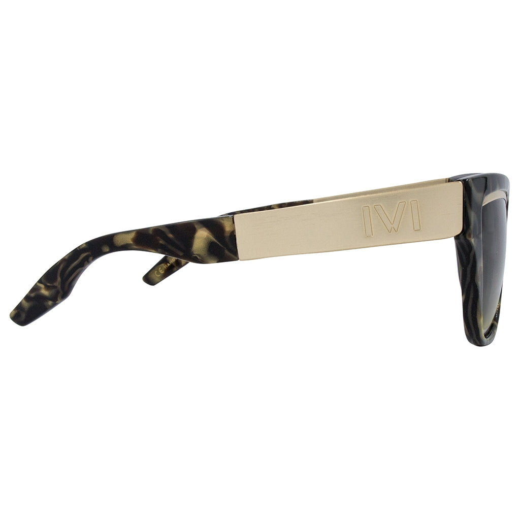 Polished Tigers Eye Brushed Gold Bronze Gradient Lens Sunglasses Dusky