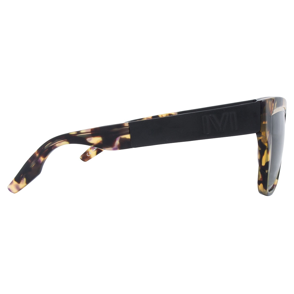 Polished Vintage Tortoise Brushed Black Grey Lens Sunglasses Dusky