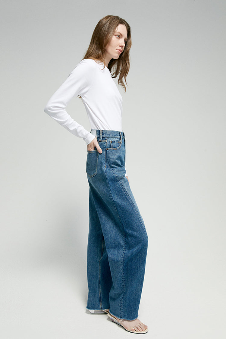 Luna Flow High-Rise Relaxed Wide Leg Jeans Hey Joanie