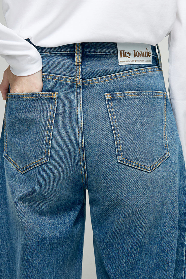 Lightweight High-rise Relaxed Wide Leg Jeans Luna Flow HJ033