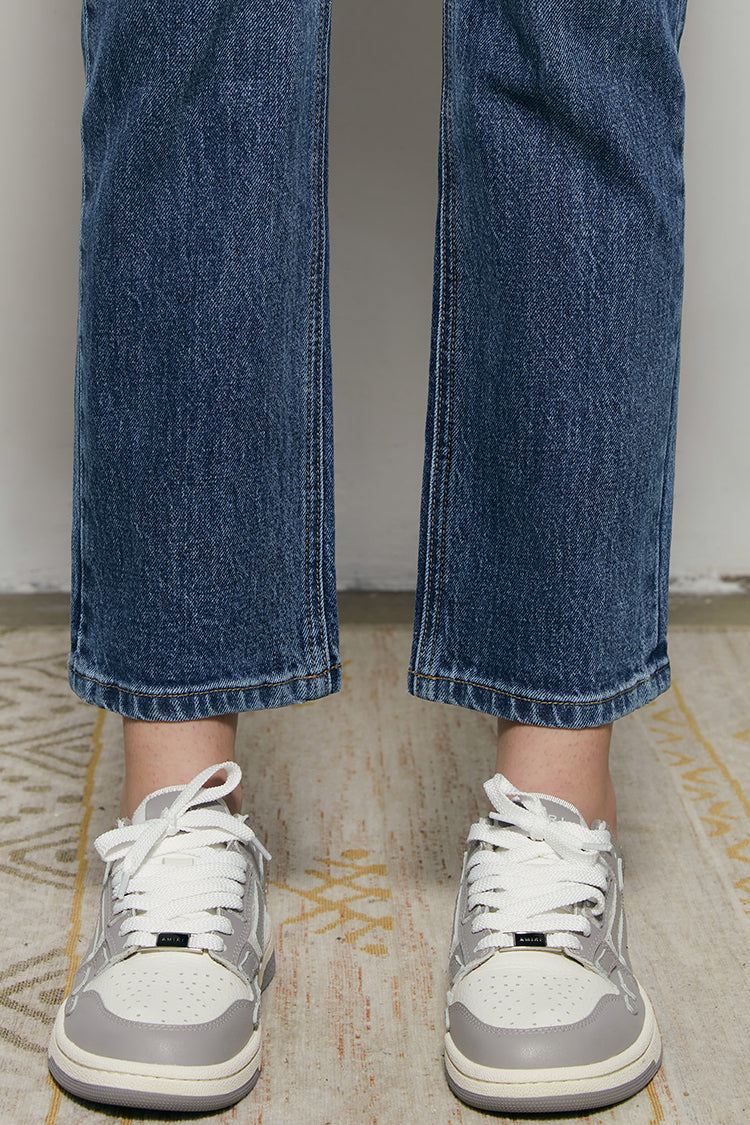 High Rise Kick Crop Jeans Mid-weight Stretch Denim Jeans Hey Joanie