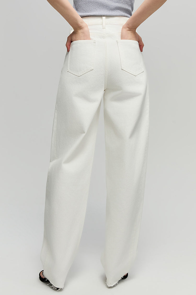 Lightweight High-rise Relaxed Wide Leg Jeans Luna Flow HJ033
