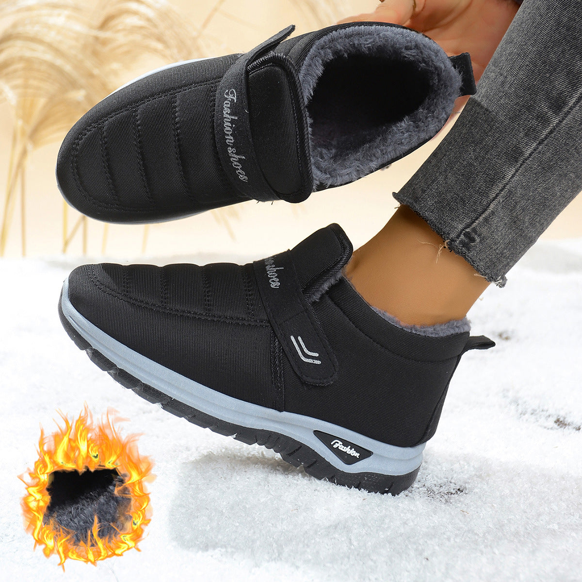 Women’s Fleece-Lined Insulated Snow Boots Warm Winter Anti-Slip Boots