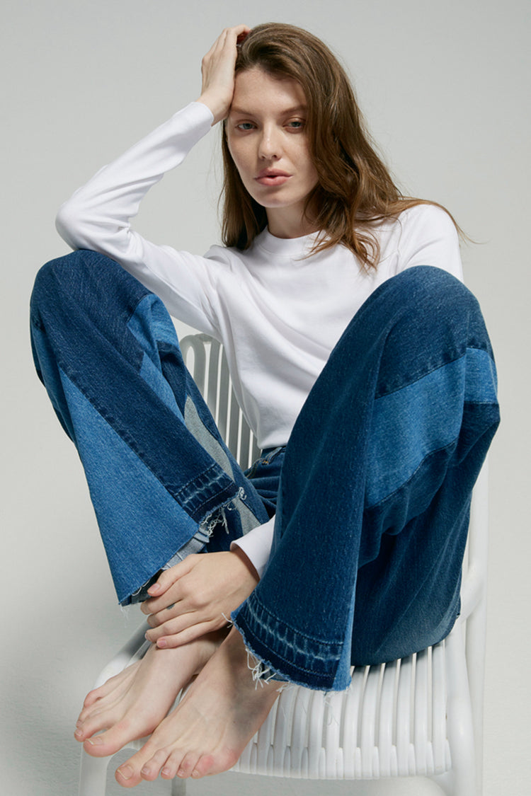 Shadow Split Wideleg High-Rise Jeans Hey Joanie
